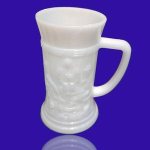 Set of 4 Mug federal milk glass Beer Steins